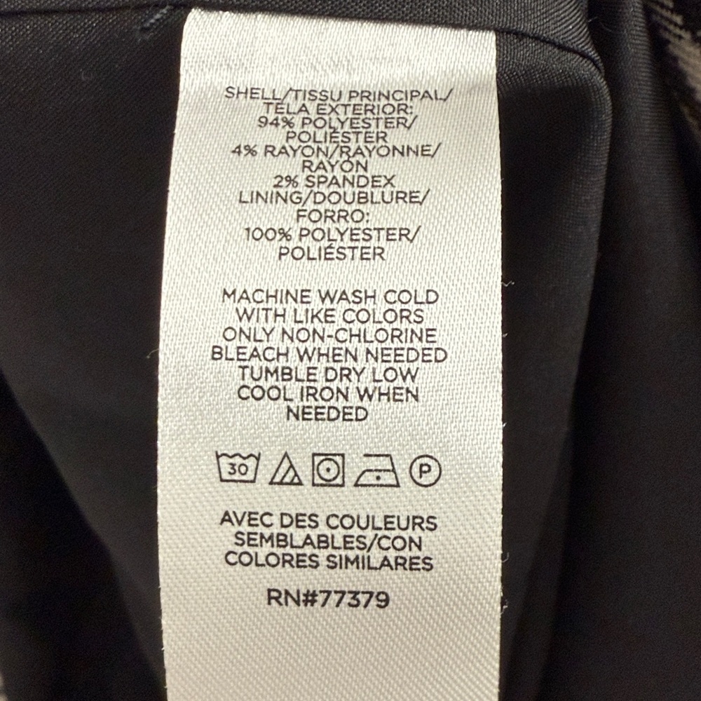 Ann Taylor Black and White Plaid Trench Coat - Picture 4 of 4